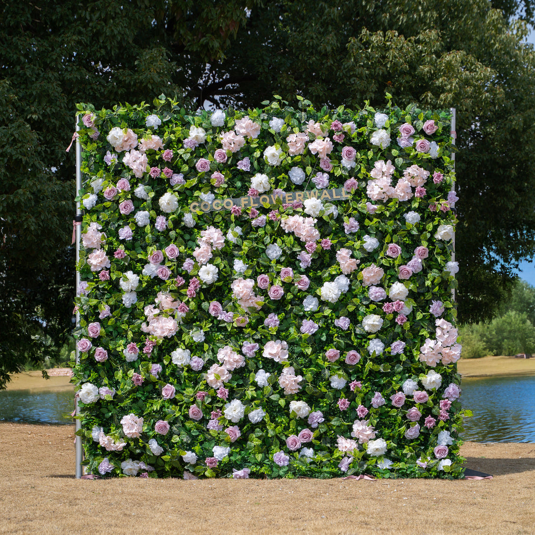 Memphis  2D Artificial Zip Up Curtain Flower Wall For Wedding &amp; Home &amp; Events Decoration