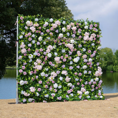 Memphis  2D Artificial Zip Up Curtain Flower Wall For Wedding &amp; Home &amp; Events Decoration