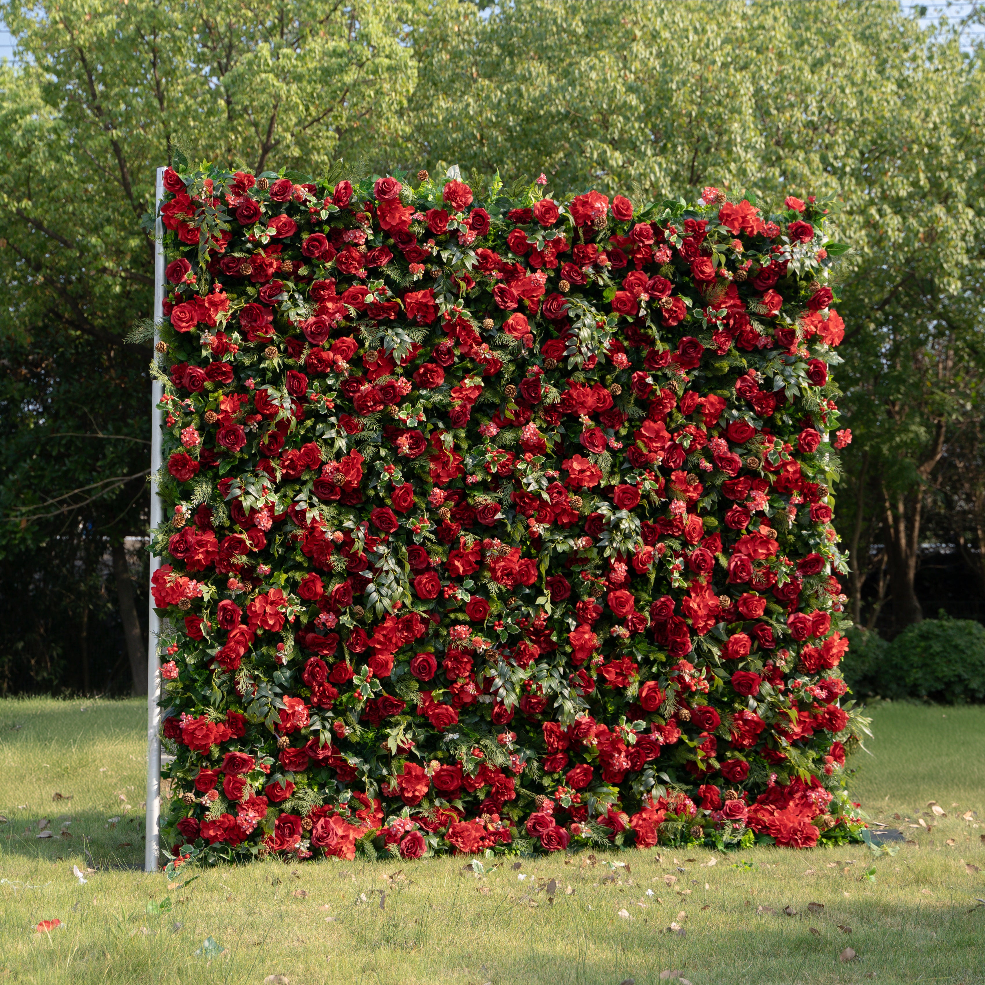 Positano 3D Fabric Artificial Zip Up Curtain Flower Wall For Wedding and Events Decoration