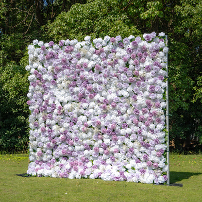 KeyWest 3D Fabric Artificial Zip Up Curtain Flower Wall For Wedding and Events Decoration