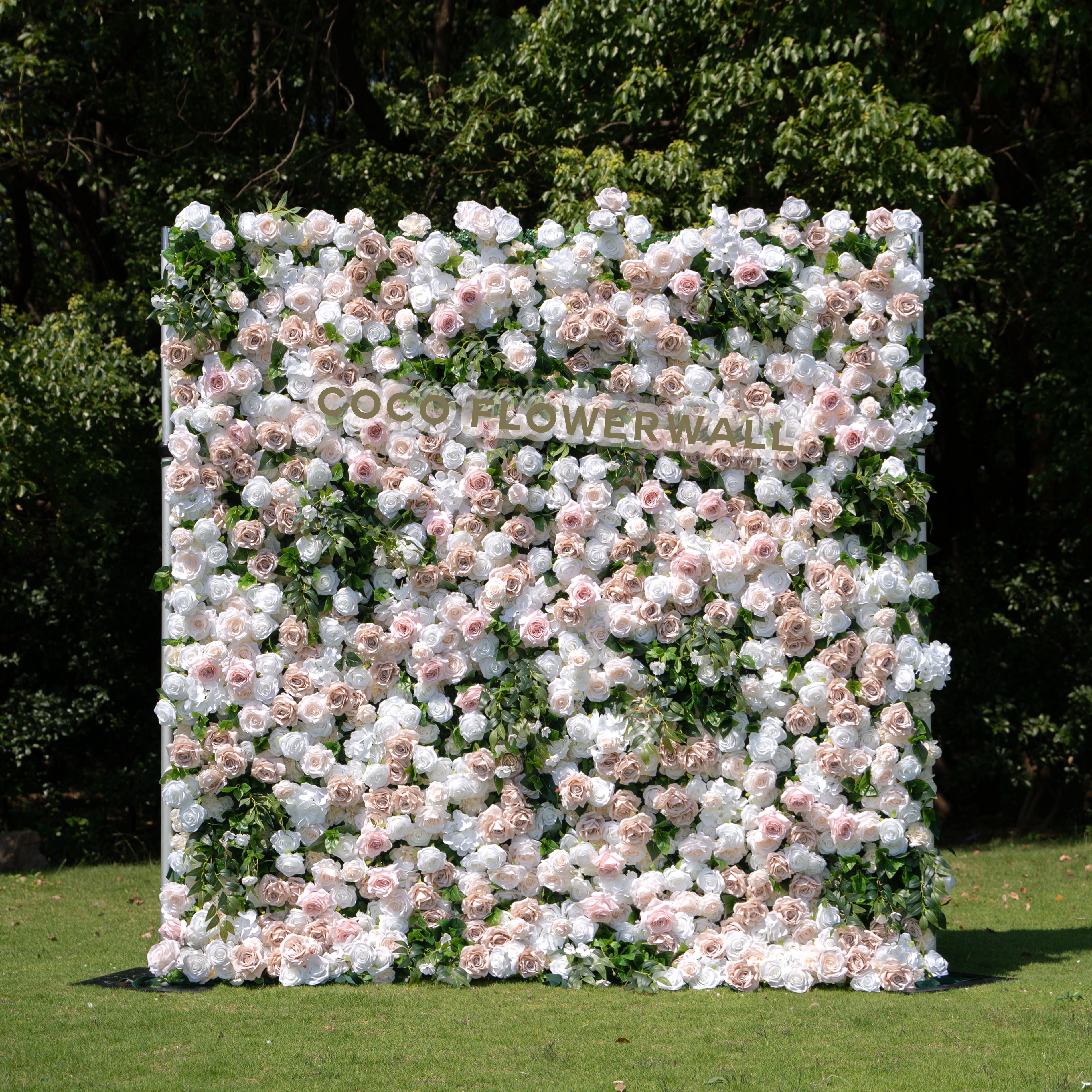 SantaFe 3D Fabric Artificial Zip Up Curtain Flower Wall For Wedding and Events Decoration