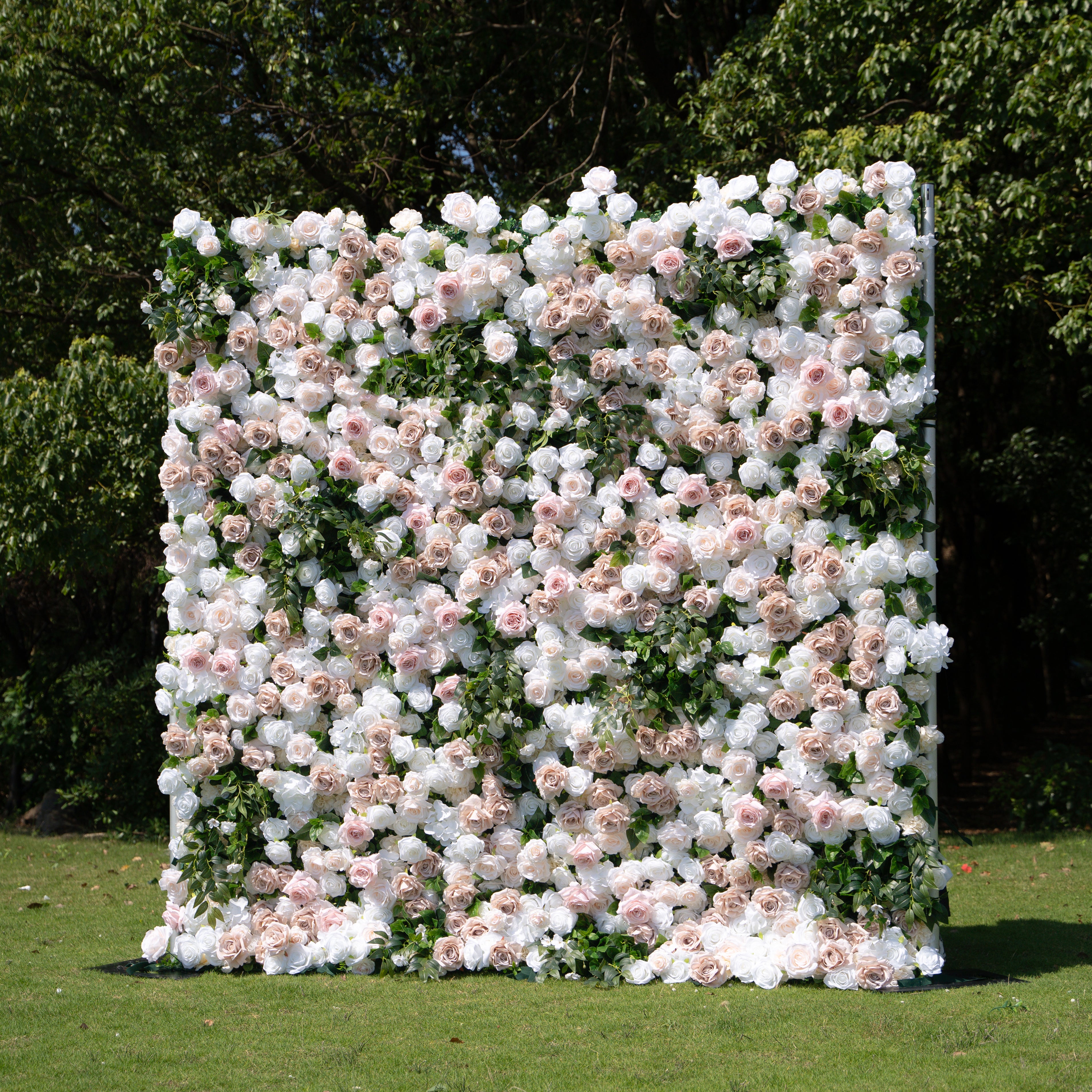 SantaFe 3D Fabric Artificial Zip Up Curtain Flower Wall For Wedding and Events Decoration