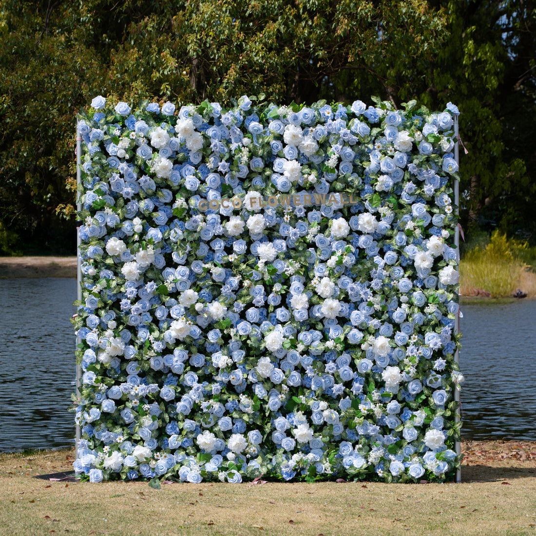 Niguel  3D Fabric Artificial Zip Up Curtain Flower Wall For Wedding and Events Decoration