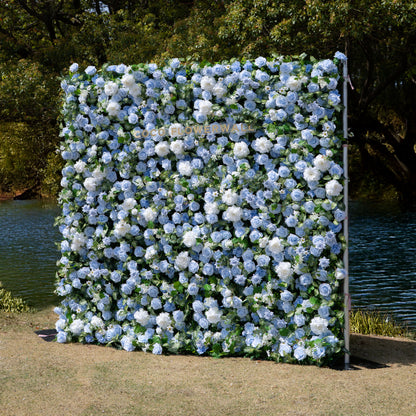 Niguel  3D Fabric Artificial Zip Up Curtain Flower Wall For Wedding and Events Decoration