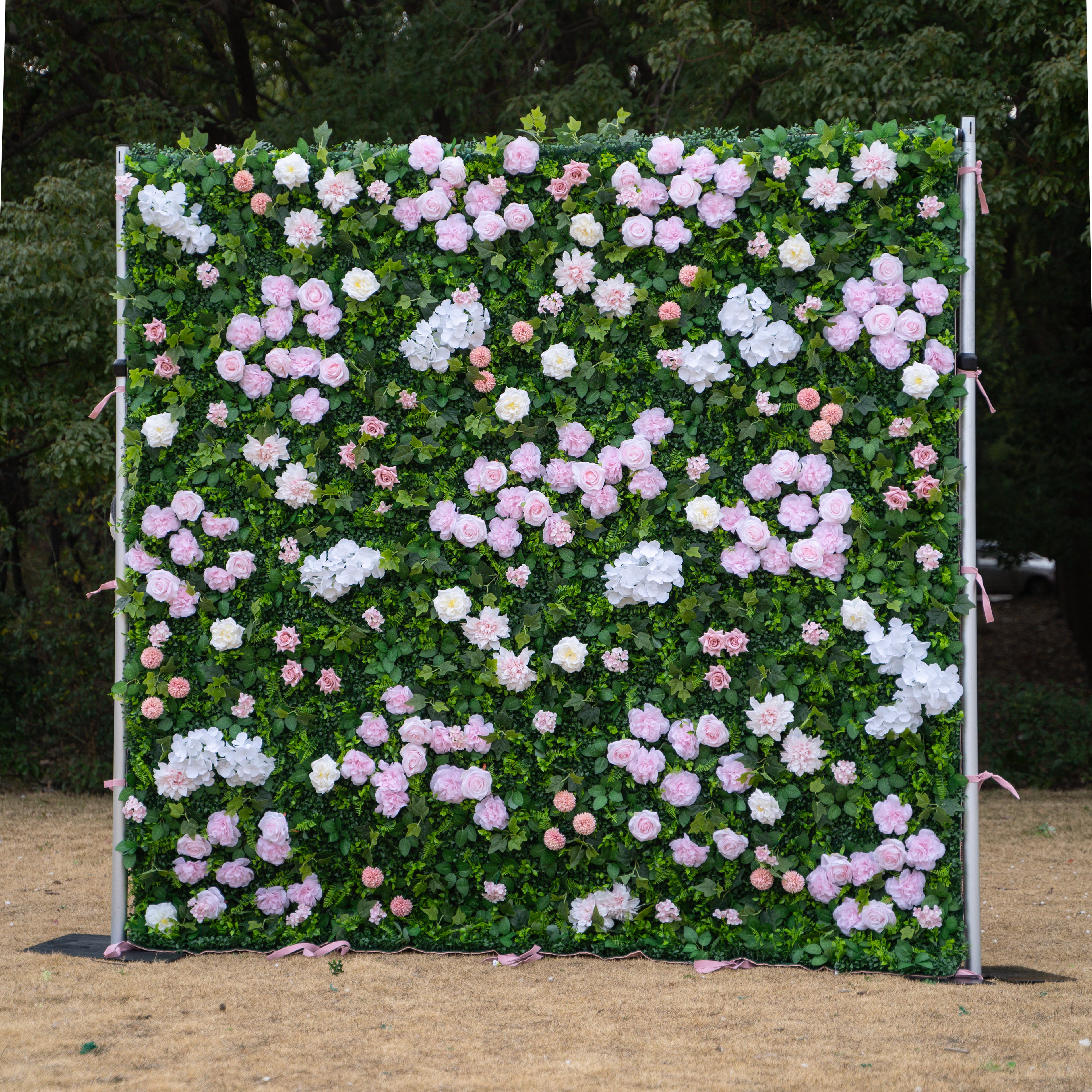 Oxford 2D Artificial Zip Up Curtain Flower Wall For Wedding &amp; Home &amp; Events Decoration