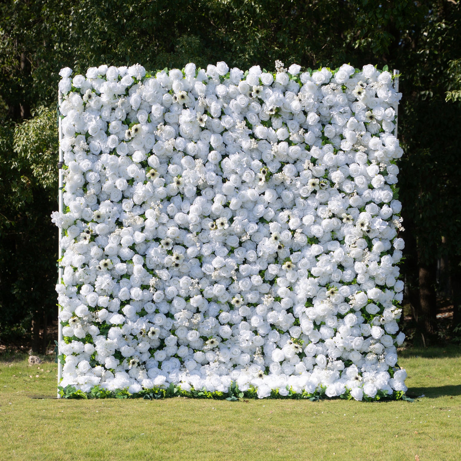 Pecos 3D Flower Wall Classic Pure White Roses for weddings, proposals, and romantic events