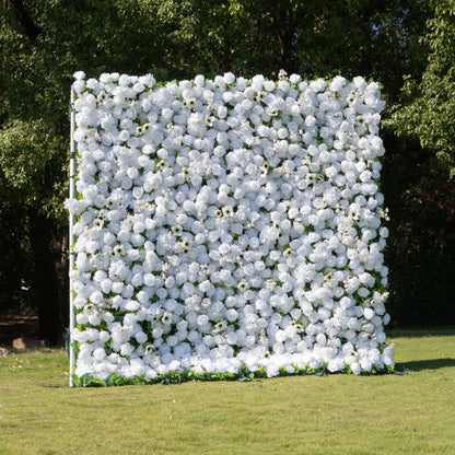 Pecos 3D Flower Wall Classic Pure White Roses for weddings, proposals, and romantic events