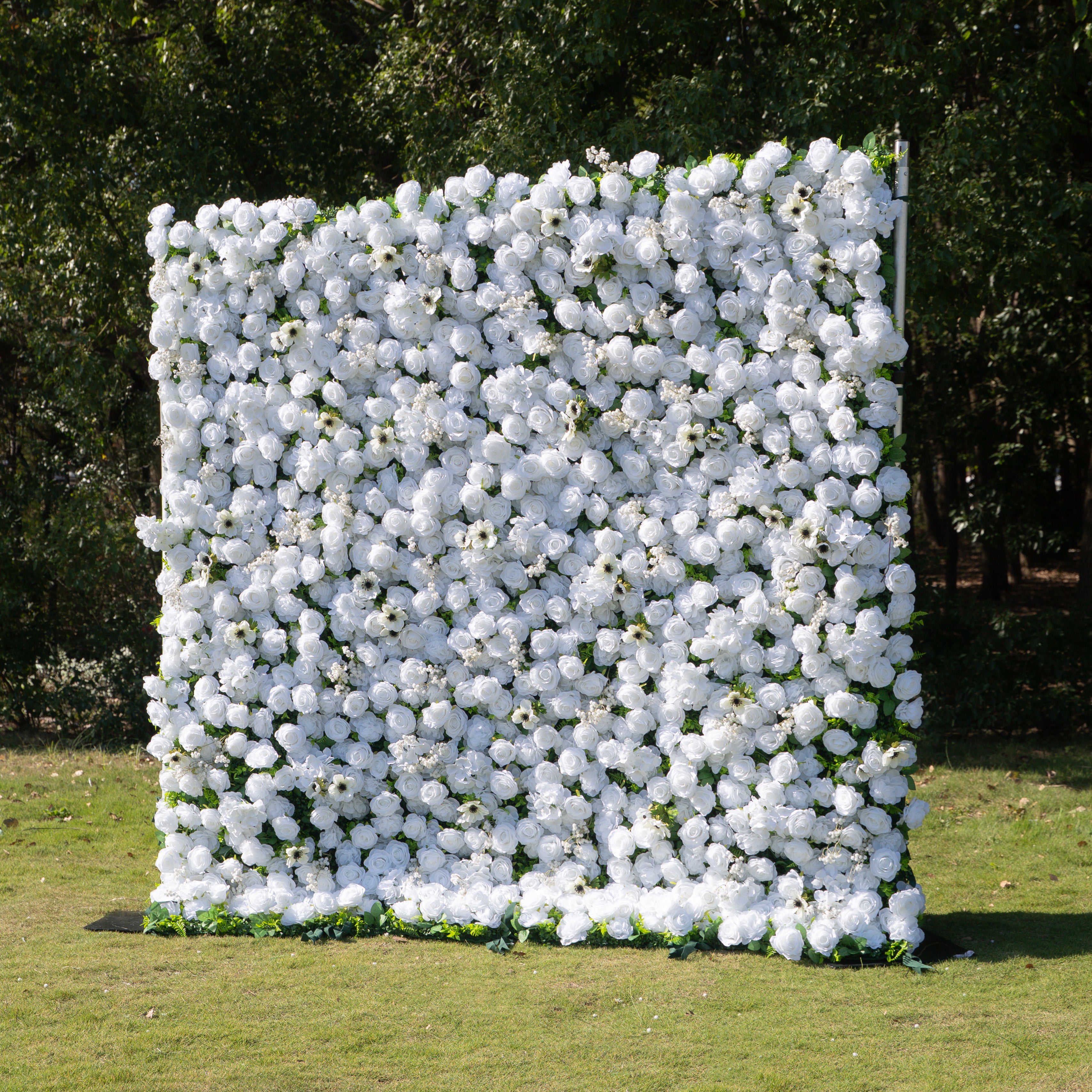 Pecos 3D Flower Wall Classic Pure White Roses for weddings, proposals, and romantic events
