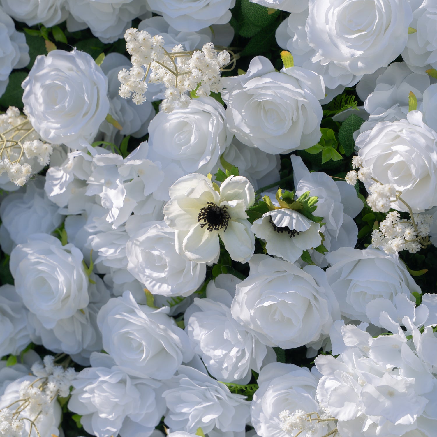 Pecos 3D Flower Wall Classic Pure White Roses for weddings, proposals, and romantic events
