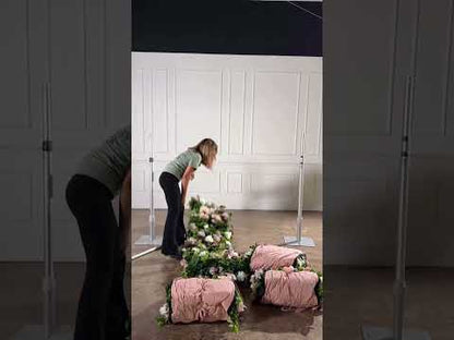 Memphis  2D Artificial Zip Up Curtain Flower Wall For Wedding &amp; Home &amp; Events Decoration
