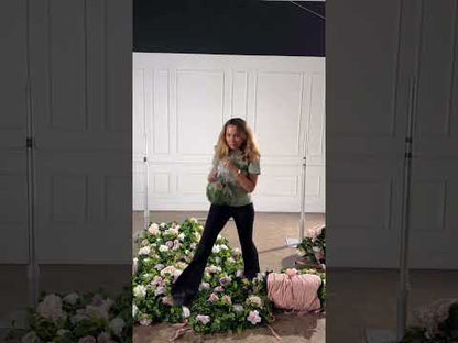 Memphis  2D Artificial Zip Up Curtain Flower Wall For Wedding &amp; Home &amp; Events Decoration (Ready to Ship 30-35 days! )