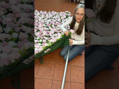 Tuscola 3D Fabric Backdrop Artificial Flower Wall with Zip-Up Design for Wedding and Events