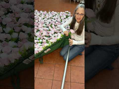 Tuscola 3D Fabric Backdrop Artificial Flower Wall with Zip-Up Design for Wedding and Events