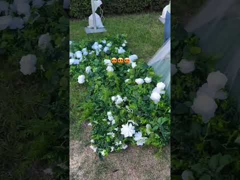 Cornell 2D Fabric Backdrop Artificial Flower Wall with Zip-Up Design for Wedding and Photobooth