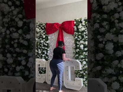 Aurora 3D Fabric Artificial Zip Up Curtain Flower Wall For Wedding and Events Decoration