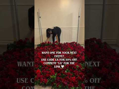 Mira 3D Fabric Artificial Zip Up Curtain Flower Wall For Wedding and Events Decoration