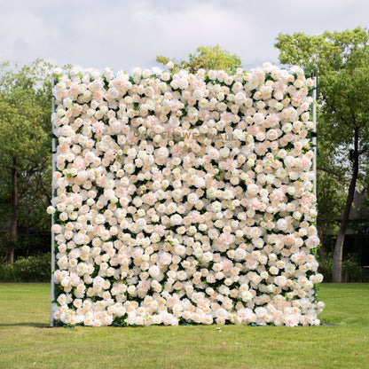 Solana 5D Fabric Artificial Zip Up Curtain Flower Wall For Wedding and Events Decoration