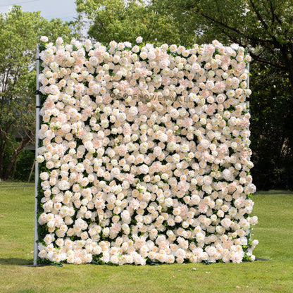 Solana 5D Fabric Artificial Zip Up Curtain Flower Wall For Wedding and Events Decoration