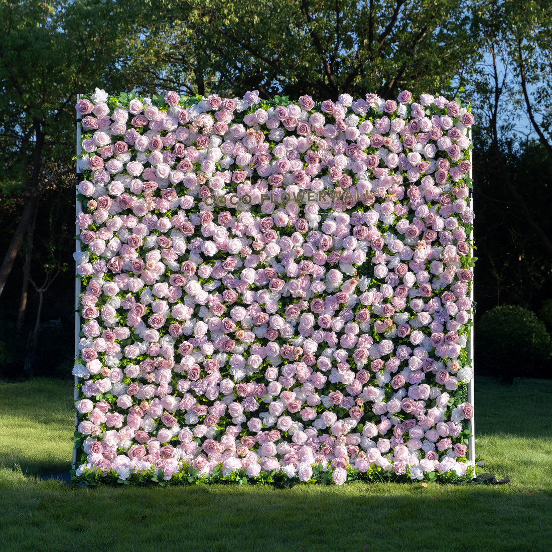 Tuscola 3D Fabric Backdrop Artificial Flower Wall with Zip-Up Design for Wedding and Events