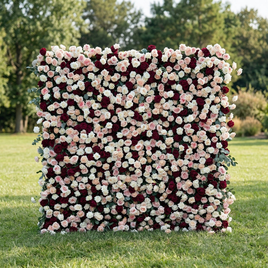 Junen 3D Vintage Mixed Rose Floral Wall Backdrop Perfect for Valentine’s Day Weddings &amp; Events