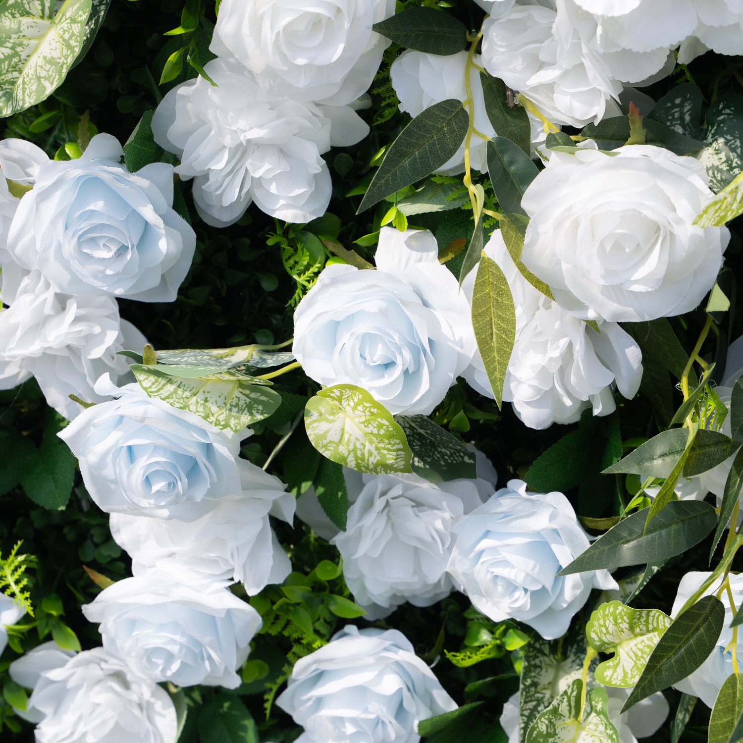 Valley 3D Artificial Flower Wall Backdrop with Zip-Up Curtain for Wedding and Birthday Party