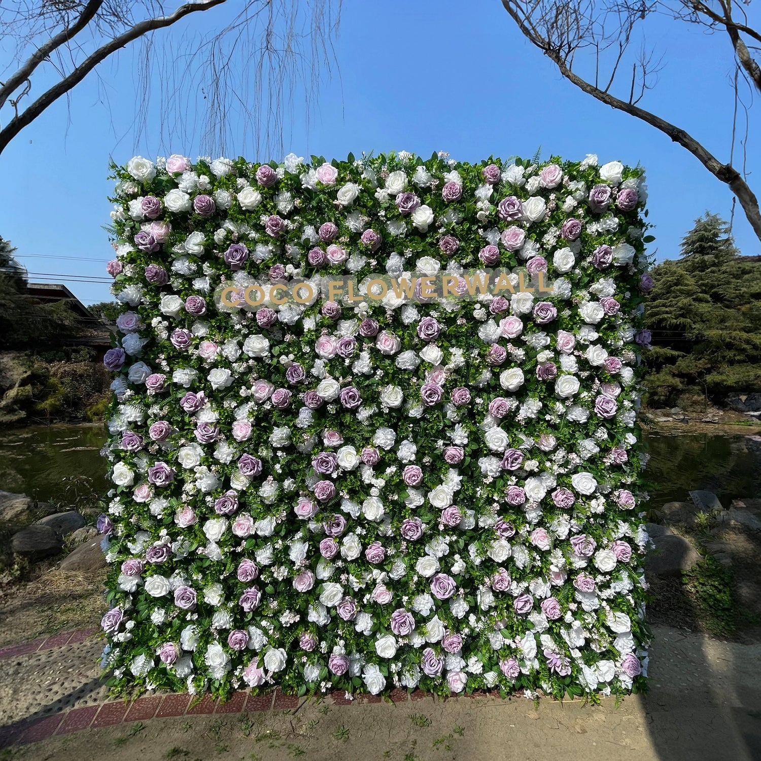 Portland 3D Fabric Artificial Zip Up Curtain Flower Wall For Wedding and Events Decoration